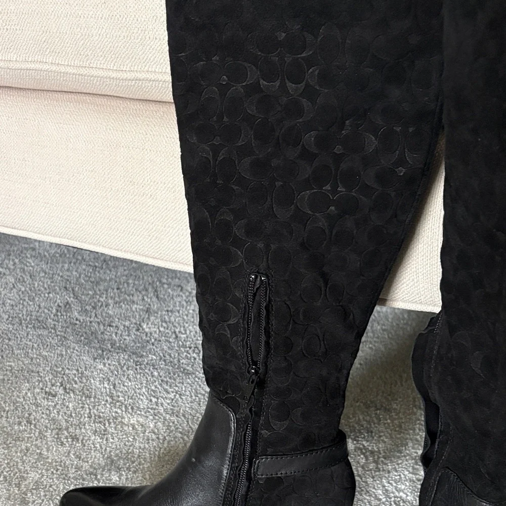 Coach Black Over the Knee Boots - Picture 2 of 7